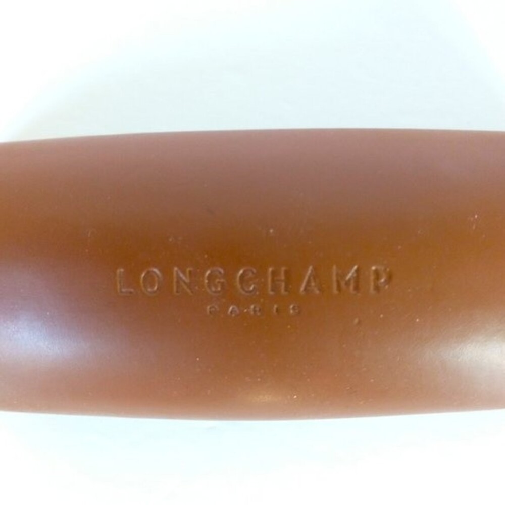 Longchamp Paris Brown Hard Clamshell Sunglasses Glass Case Eyeglasses Luxury - Picture 3 of 7